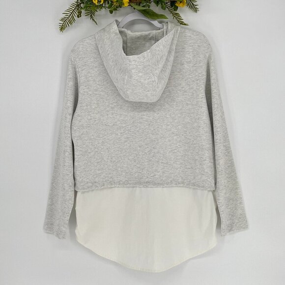 Athleta Gallery Hoodie Womens M Heather Grey Active Top Athleisure Long Sleeves - Picture 5 of 9